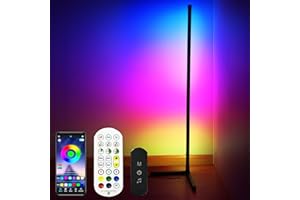 YOSION LED Stehlampe RGB Eckstehlampe, Musik Sync Farbwechsel Dimmbar Helligkeit USB-Stromversorgung für das Wohnzimmer，Spielzimmer, Schlafzimmer, Party-Deko