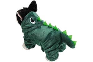 lyrlody Disfraz de Dinosaurio para y Gato, con Capucha, Abrigo de Invierno con Capucha para Perros pequeños, Cachorros (S)