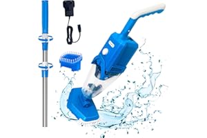 PoolyPoly Cordless Pool Vacuum Cleaner with Strong Suction, 1.5 Liter Filter, Rechargeable Pool Hoover, Electric Handheld Vacuum for Pools, Spas, Hot Tubs, Blue