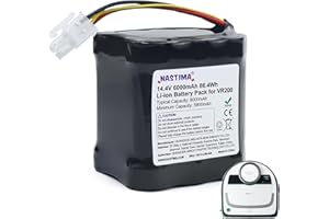‎NASTIMA NASTIMA 14,4V 6000mAh Li-Ion Akku Kompatibel mit Vorwerk Kobold VR200, Art.-Nr. 20884-1, 4NCR18650P2-C001A, 4NCR18650P2-C002A, Staubsauger-Akku mit BMS