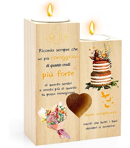 Portacandele A Cuore Per Amiche - Regalo Compleanno O Natale Con Messaggio Speciale - Foto 10