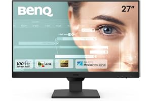 BenQ GW2790 27inch (68.58 cm) FHD IPS Monitor| 100Hz|99% sRGB|Eye-careU|HDMI|Display Port|Bezel-Less|Eyesafe|VESA MediaSync|B.I.|Low Blue Light+| 2Wx2 Built-in Speakers|VESA Wall Mount (Black)