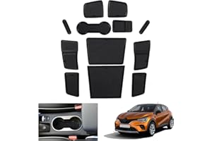 GAFAT Renaul-t Captur 2 | E-Tech | Hybrid 2020-2024 2025 Tappetini Antiscivolo Gomma, Captur 2023 Tappetino Console Centrale, Cuciture Porta, Compatibili con Renault Captur 2 [Non per Freno a Mano]