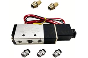 AOMAG 1/4 "PT Magnetventil 4V210-08 DC 12V Single Coil Pilotbetriebene elektrische 2-Position 5-Wege-Anschlussart