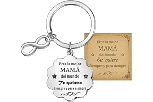 CheersLife Regalo Mamá/Abuela Madre Llavero,Regalo Para El Día De La Madre,Regalo Llavero Cumpleaños Para Mamá/Abuela,regalo Mamá Abuela Navidad,dia De La Madre,Acero Inoxidable Grabado Con Láser