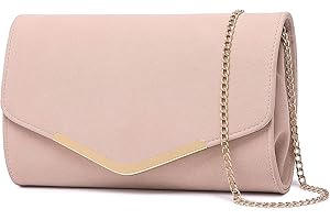 Miss Lulu Pochette Cérémonie Mariage de Chaîne Sac Bandoulière Femme,Rose,M