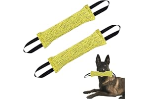 ZIYONIX 2Pz Manicotto per Cani 30cm Giocattolo per Cani Salsiccia Salsicciotto Cane Addestramento per Il Gioco Cuscino da Morso Interattivi per Can i con 2 Maniglia per l'Addestramento o per il Gioco (Giallo)