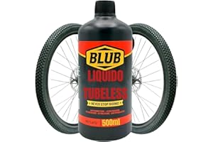 BLUB liquido tubeless MTB 500ml | Liquido Antipinchazos Bicicleta | Sellador Repara Pinchazos Bicicleta | Kit Reparacion Neumaticos, Parches Bici | Gel Antipinchazos para Jeringa Tubeless