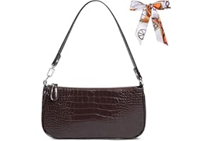 Aucuu Borsa a Spalla Donna, Borsa a Tracolla Spalla, Borsa a Tracolla da Donna in Pelle PU, Anni '90 Borsa Retrò Donna, Pochette Classica Borsa Ascellare, Borsello Hobo Messenger Crossbody Bag