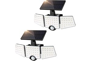 ‎LEPRO Lepro Solarlampen für Außen mit Bewegungsmelder, 360° Beleuchtungswinkel, 1000 Lumen 6W LED Solarlampen Aussen, IP65 Wasserdicht, 270°Drehbar Solar Außenleuchte für Außen Garten Balkon Garage