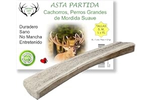 ARTISAN GIFT CO Hueso Asta de Ciervo Partida para Cachorros y Perros Masticadores Suaves, Peso min. Unidad 121gr. (XL 1 und.)