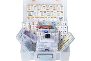 ZEBULON XXXL, assortimento di componenti elettronici, 5228 pezzi, condensatore, transistor, resistenza, IC, diodo, Mosfet, potenziometro, acceleratore, PCB, LED, trasduttore, morsetti
