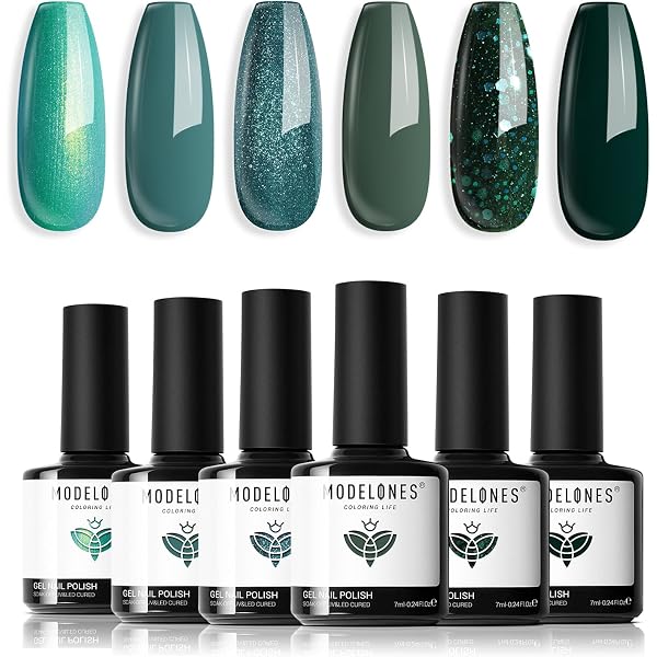 Liner Gel Nagellack Set - 6 Farben, Schnell Trocknend, Ohne UV-Licht, Mit Dünnem Pinsel