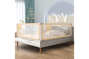 Pmgud Bettgitter Bettschutzgitter für Kleinkinder Kinderbettgitter Babybettgitter Kinderbett Kinderbettschutzgitter Rausfallschutz (200cm 1 Seite)