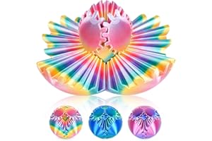 BALKWAN Gear Ball 3D Printed Fidget Toy Spinning Gear Sphere for Stress Relief Anxiety Fun Desk Toy for Adults Kids Stocking Filler Gifts Birthday Christmas (Rainbow, Diameter: 2.5 In)