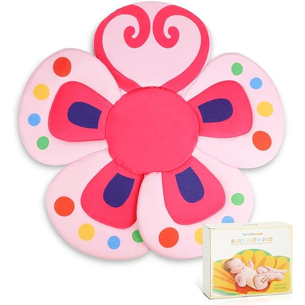 Sedile Da Bagno Per Neonati PandaEar - Morbido E Sicuro Per Lavello O Vasca, Design A Fiore - Foto 8