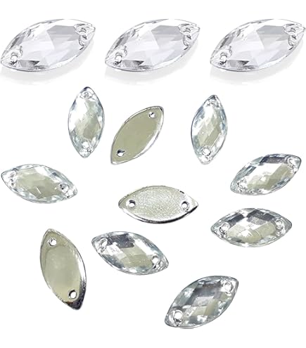 GORGECRAFT 600pcs Strass En Cristal à Dos Plat Transparent AB Acrylique