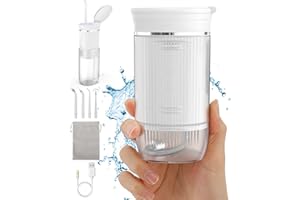 JACK & ROSE Idropulsore dentale da viaggio,Idropulsore dentale portatile senza fili,serbatoio dell'acqua estensibile da 200 ml,impermeabile IPX7,3 modalità Irrigatore orale elettrico da viaggio