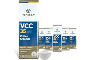 ‎VENESSA VENESSA VCC 35 Coffee Creamer Kaffeeweißer 5 x 1kg, hochwertiger Coffee Creamer - Automatenfähig, hohe Weißkraft, leicht löslich, 5er Pack mit Aromaschutzbeutel