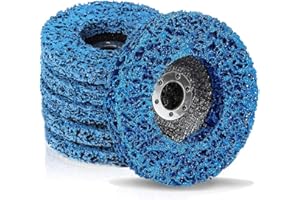 CHAMSUREUK 6PCS Strip Discs Stripping Wheel 115mm 4.5inch Durable Poly Paint Removal Disc For Angle Grinder Clean and Remove Paint Coating Rust Welds Oxidation (Blue)