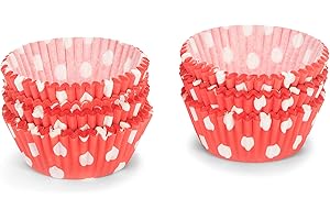 PATISSE Pâtisse 01759 Moldes medianos Papel repostería Topos Fondo Rojo 200 pcs