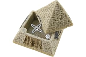 WINTERWORM Cofanetto portagioie a forma di piramide, occhio di Horus, in pietra egiziana