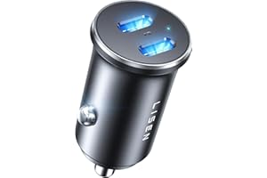 LISEN 90W USB C Car Charger Adapter, Dual USBC Port PD45W iPhone Car Charger Fast Charging, Mini USB C 12v Socket Cigarette Lighter USB Charger for iPhone 16 Pro Max 15 Galaxy S25 Ultra iPad Pro