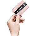 VRURC Portable Power Bank, 20000mAh Mini Portable Charger Fast Charging, USB C In & Out Small Charging Battery Pack with LED Display Compatible with iPhone 15, 15plus.15pro, Samsung, Android-Pink