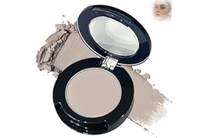 ZOEYSHINE Matte Ash Grey Single Eyeshadow – Smooth Blendable Powder, Long-Lasting Waterproof & Smudge-Proof Eye Makeup, Perfect for Natural or Smokey Looks (03#Ash Grey)