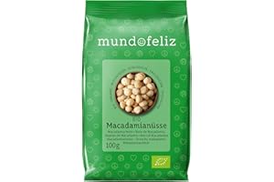 ‎MUNDO FELIZ Mundo Feliz Rohe Macadamia-Nüsse aus Bio-Anbau, 5 x 100 g
