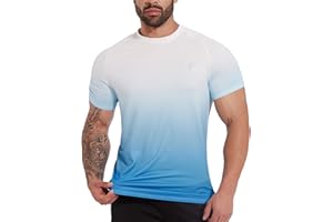 MEETWEE Men’s Rash Guard, Rash Vest UPF 50+ Short Sleeve UV Sun Protection Top T Shirt for Running Surfing Swimming