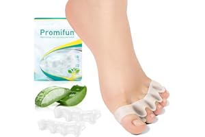 PROMIFUN Separadores de dedos para juanetes correctos, paquete de 8 espaciadores de dedos para mujeres y hombres, corrigen juanetes y restauran los dedos de los pies a su forma original, espaciador de dedos