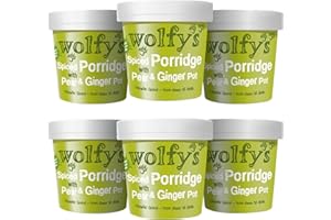 Wolfy's Spiced Porridge with Pear and Ginger Jam! 92 g (Pack of 6)