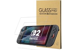 CONAPIKA 2 Piezas Protector de pantalla para Nintendo Switch 2, Premium Cristal Vidrio Templado 9H Dureza, Anti-Arañazos, Alta Definicion Transparente Protector de Pantalla