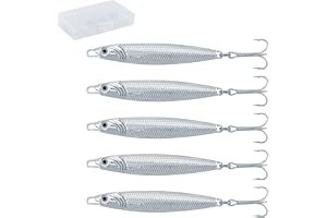 Dr.Fish Metal Sea Fishing Lures Silver Minnow Spoon Sea Fishing Tackle Mackerel Cod Bass Pike Stinger Spinner Lures Metal Jig