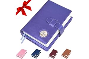 GALILEO® Double AA Big Book Cover & 12 Steps & 12 Traditions | Medallion Holder | AA Gift | Alcoholics Anonymous | PU Leather | AA Book Covers for Hardcover (Plain/Coin Pocket/Purple Metallic)