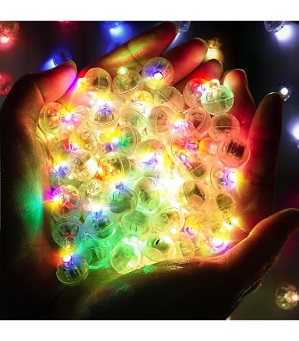 A.bigwhale Mini LED luci per palloncini, set da 60 mini luci a LED per carta, lanterna, palloncini, Natale, matrimoni, feste, compleanni, decorazione da tavolo (bianco caldo), catene luminose per
