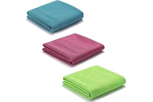 Mu Mianhua 3 Pieces Cooling Towel(40"x12"), Gym Cooling Towels for Neck, Cool Down Towel, Soft Breathable for Yoga, Sport, Running, Workout, Camping, Fitness, Gym
