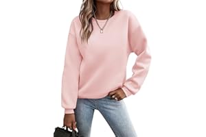 Minetom Sweat Femme Pull Sweatshirt T Shirt Long Manches Longues Col Rond Patchwork Casual Chic Haut Shirts Décontractés Streetwear Automne Hiver Printemps