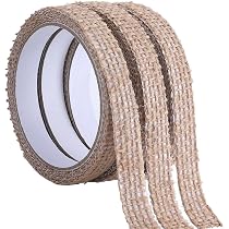 3 Rouleaux Ruban De Lin Toile De Jute 1.5cm - Ruban Adhésif Décoratif Pour Scrapbooking Et Emballage