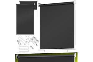 KESSER® Store Vertical Marquise de Balcon Protection visuelle Protection Solaire Store latéral Ombrage, Stable et résistant aux intempéries, pour Balcon, terrasse, Jardin, Anthracite, 140x140cm