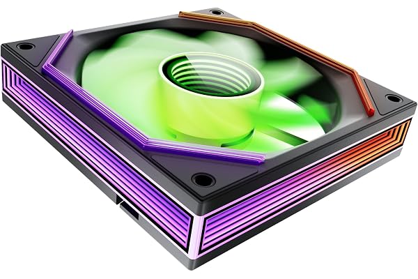 AsiaHorse Matrix Pro 120 mm ARGB PWM-datorfläkt, 1-pack med 24 LED och fyrsidig infinity-spegel, 800-2000 varv/min, 61.4 CFM, 2.15 mmH2O, 5 V 3-pin synk, omvända blad