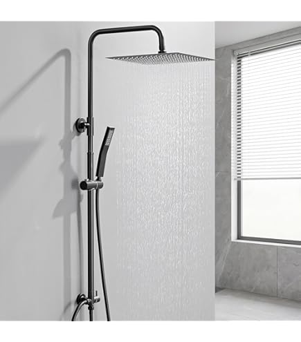 Ben Lavion douche thermostaatkraan 15cm gestructureerd zwart