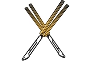 Nabalis Impulse Butterfly Knife Balisong Trainer for Practicing Flipping, Blunt Practice, No Edge Tool, Lightweight, Public-Friendly Metal Trainer