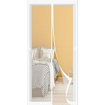 Zanzariera Magnetica Per Porte 235x192 Cm - Installazione Senza Fori, Chiusura Automatica, Bianca, Per Ingressi E Cortili