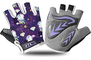 ‎LOVMEAD LOVMEAD Fahrradhandschuhe Kinder Fingerlos für Jungen Mädchen Alter 4-12, MTB Handschuhe Paar Mädchen Jungen Outdoor Sport Rennrad Fahrrad Bike Halbfinger Handschuhe Frühling Sommer