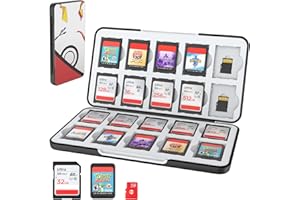 HEIYING Custodia per schede di memoria per giochi Nintendo Switch o schede SD. Custodia per giochi Switch per 20 schede SD/Switch Game Cards e 20 schede Micro SD.