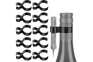 SEMINISMAR Clips de bengalas para botellas,Soportes para bengalas de champán,Clip de Seguridad para Botellas,Champagne Bottle Soporte Único Clip,velas de cocina y artículos de fiesta,10 piezas
