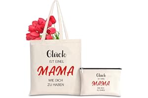 Sinekong Torba bawełniana spersonalizowana z imieniem, damska torba na zakupy, prezent do noszenia i kosmetyczka dla kobiet, przyjaciółki, mamy, na urodziny, wesele, Walentynki, Dzień Matki