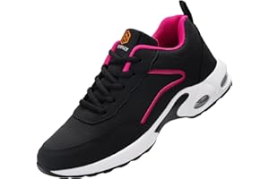 DYKHMILY Scarpe Antinfortunistica Donna Leggere Cuscino d'Aria Scarpa da Lavoro con Punta in Acciaio Comodo Traspiranti Sportive di Sicurezza Scarpe